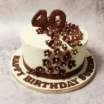 brownflowerscake