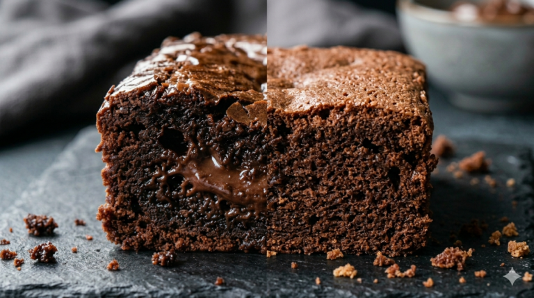 Perbadingan Brownies Fudgy vs Cakey